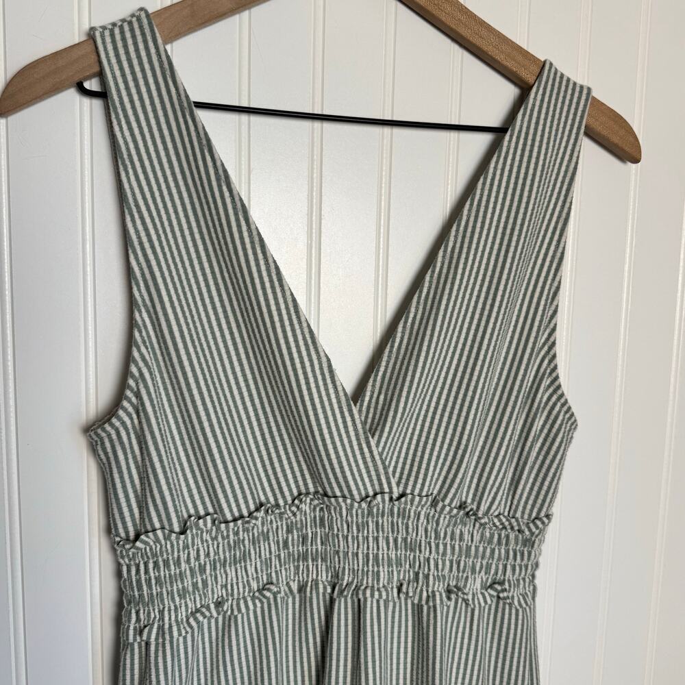 American Eagle Striped V-Neck Knit Mini Tiered Dress Women’s Size Small - Picture 5 of 8